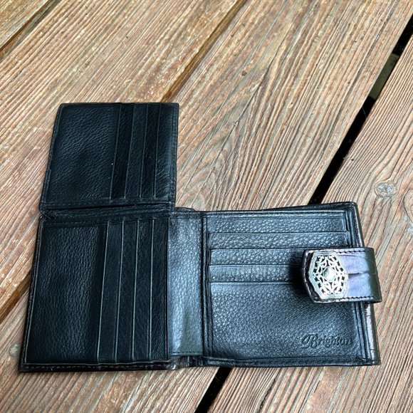 Vintage Brighton Black Fold Over Wallet - Picture 4 of 10